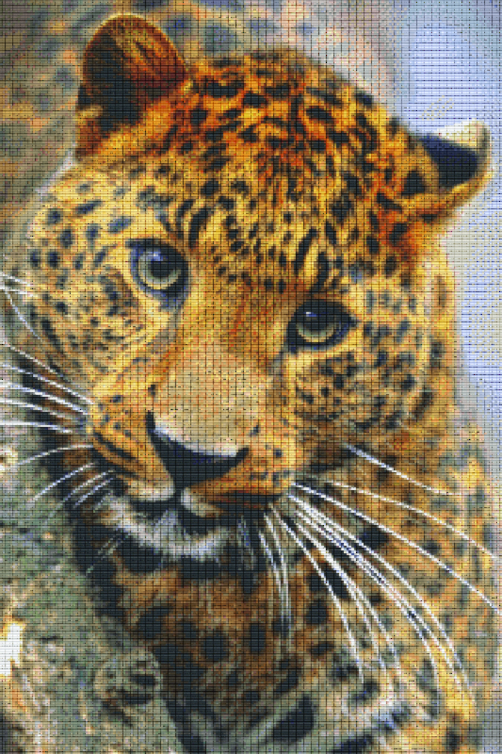Cheetah Thirty [30] Baseplate PixelHobby Mini-mosaic Art Kit image 0
